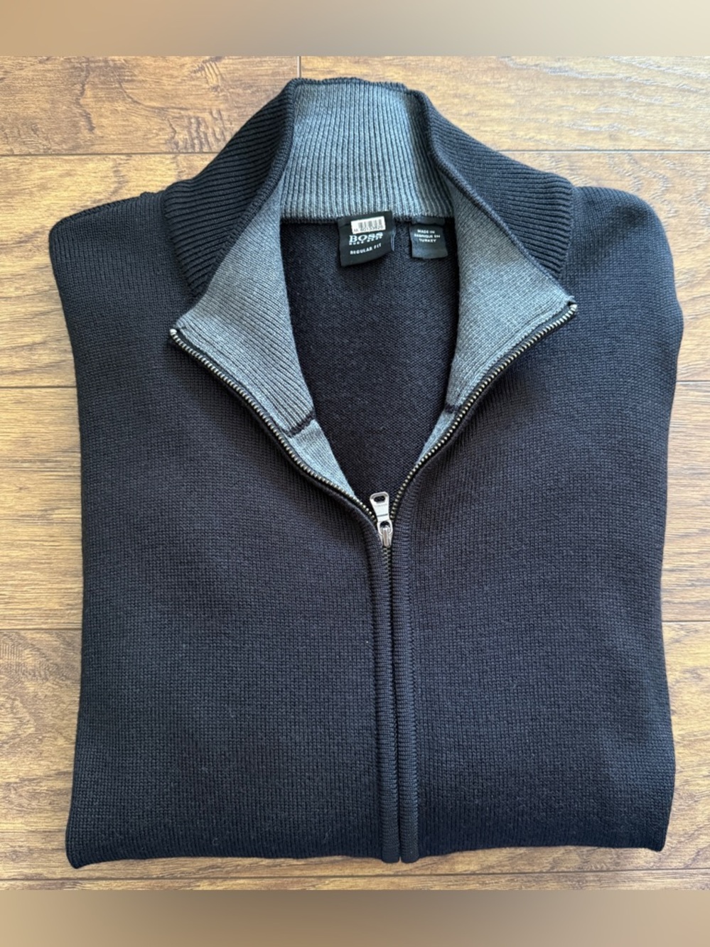 Hugo Boss Black Wool Blend Full Zip Knit Cardigan Sweater XXXL